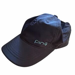 Ping One Ten Flexfit Tech Adjustable Hat Golf Cap Performance Black OSFM
